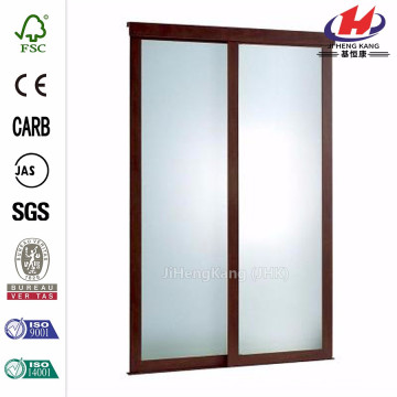 72 pulg. X 80 pulg. Frosted Glass Fusion Frosted Choco Frame Puerta corredera